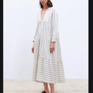 Zara Striped Midi Dress